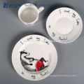 plain animal design crockery dinnerware bone china cup and plate set